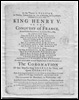 Theatre in Halifax, On Thursday Evening being the 16th December will be presented a celebrated play, call'd King Henry V.