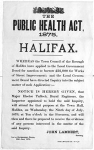 Public Health Act, 1875 Halifax (Document ID: 101456)