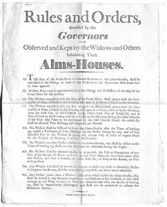 Rules and Orders directed by the Governors to be Observed and Kept by the Widows and Others Inhabiting These Alms-Houses