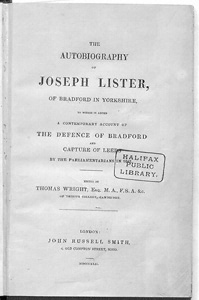 Autobiography of Joseph Lister