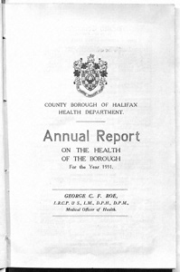Medical Officer of Health - Annual Report on the Health of the Borough (Document ID: 101860)