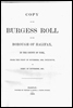 Copy of the Burgess Roll of the Borough of Halifax, in the County of York. (Document ID: 101861)