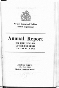 Medical Officer of Health - Annual Report on the Health of the Borough (Document ID: 101869)