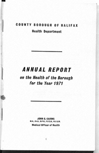 Annual Report of the Health of the Borough