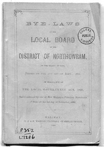 Bye-Laws of the Local Board of the District of Northowram