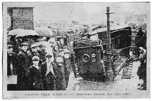 Halifax Tram Accident at Sowerby Bridge, Oct 15th, 1907