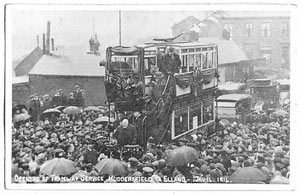 Opening of Tramway Service, Huddersfield to Elland - Jan 14, 1914
