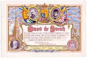 Commemorative coronation flyer for Edward V11