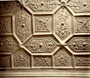 Barkisland Hall: ceiling detail