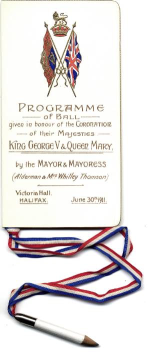 Programme of Ball at the Coronation of King George V & Queen Mary