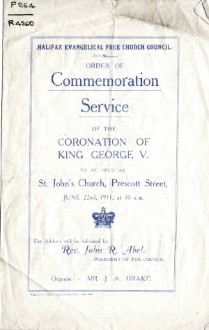 Commemoration Service of Coronation of King George V