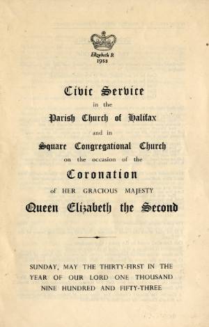 Civic Service On the occasion of the Coronation of Queen Elizabeth the Second