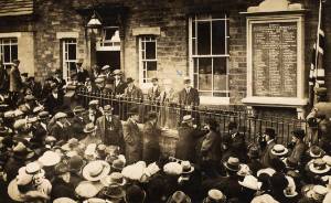 Unveiling of the 1914-18 War Memorial, Greetland Liberal Club