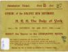 Admission ticket for the opening of the Halifax New Infirmary