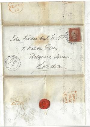 Letter from Joshua Fielden to John Fielden, July 1845