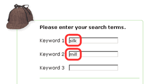 Multiple keyword entry graphic