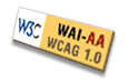 Level Double-A conformance logo, W3C-WAI Web Content Accessibility Guidelines 1.0