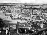 View of the industrialised landscape