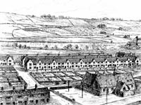 Birds-eye view of Copley Village