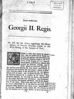 Act of Parliament, 1738