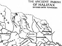 Map of the ancient parish of Halifax
