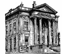 The Alhambra theatre and concert hall, built in 1838